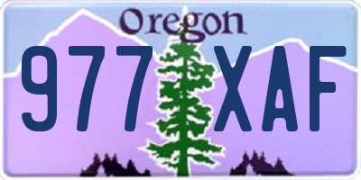 OR license plate 977XAF