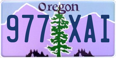 OR license plate 977XAI