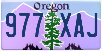 OR license plate 977XAJ