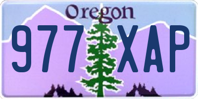 OR license plate 977XAP