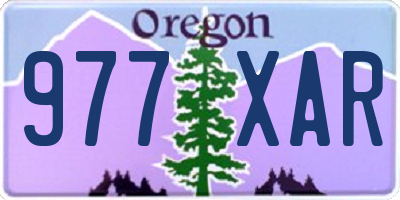 OR license plate 977XAR