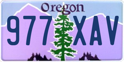 OR license plate 977XAV