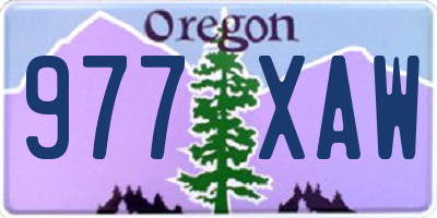 OR license plate 977XAW