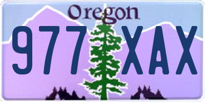 OR license plate 977XAX