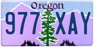 OR license plate 977XAY