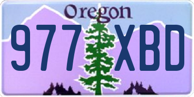 OR license plate 977XBD