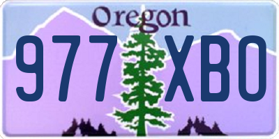 OR license plate 977XBO