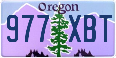 OR license plate 977XBT