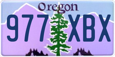 OR license plate 977XBX