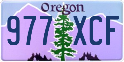 OR license plate 977XCF