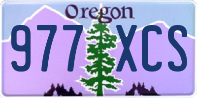 OR license plate 977XCS