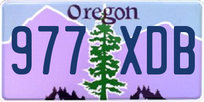 OR license plate 977XDB