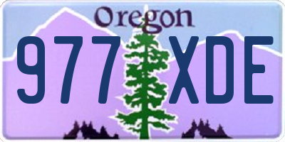 OR license plate 977XDE