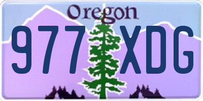 OR license plate 977XDG