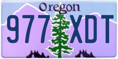 OR license plate 977XDT