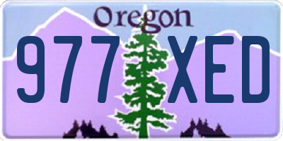 OR license plate 977XED