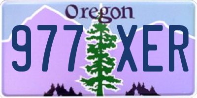 OR license plate 977XER