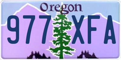 OR license plate 977XFA