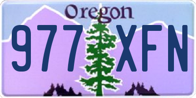 OR license plate 977XFN