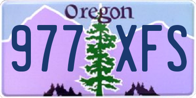 OR license plate 977XFS