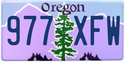 OR license plate 977XFW