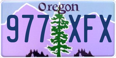 OR license plate 977XFX