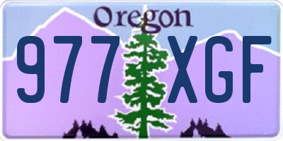 OR license plate 977XGF