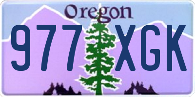 OR license plate 977XGK
