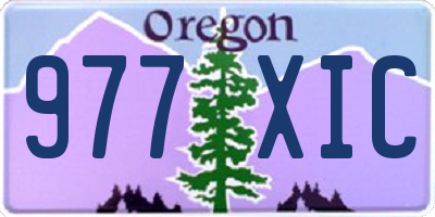 OR license plate 977XIC