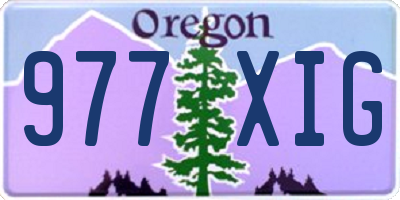 OR license plate 977XIG