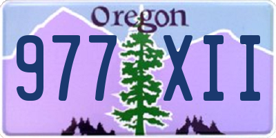 OR license plate 977XII