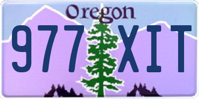 OR license plate 977XIT