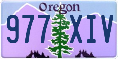 OR license plate 977XIV