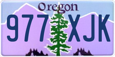 OR license plate 977XJK