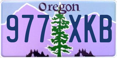 OR license plate 977XKB