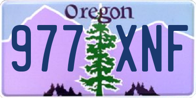 OR license plate 977XNF