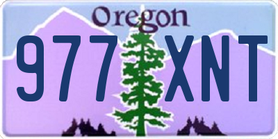 OR license plate 977XNT
