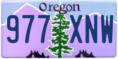OR license plate 977XNW