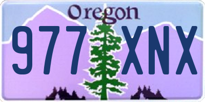 OR license plate 977XNX