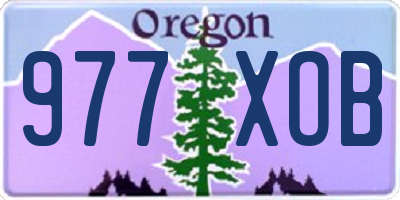 OR license plate 977XOB