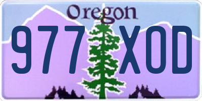 OR license plate 977XOD