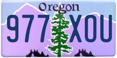 OR license plate 977XOU