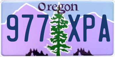 OR license plate 977XPA