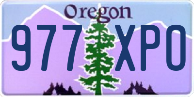 OR license plate 977XPO