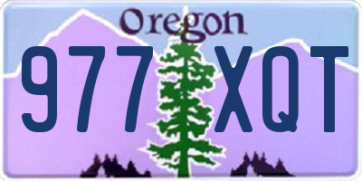 OR license plate 977XQT