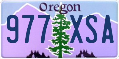 OR license plate 977XSA