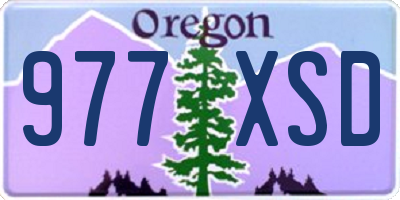 OR license plate 977XSD