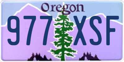 OR license plate 977XSF