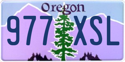 OR license plate 977XSL