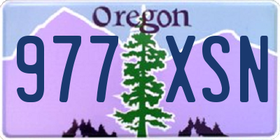 OR license plate 977XSN